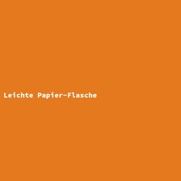 Leichte Papier-Flasche