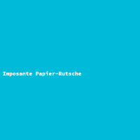 Imposante Papier-Rutsche
